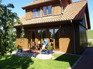 Ferienhaus Lütt Hüs - Terrasse